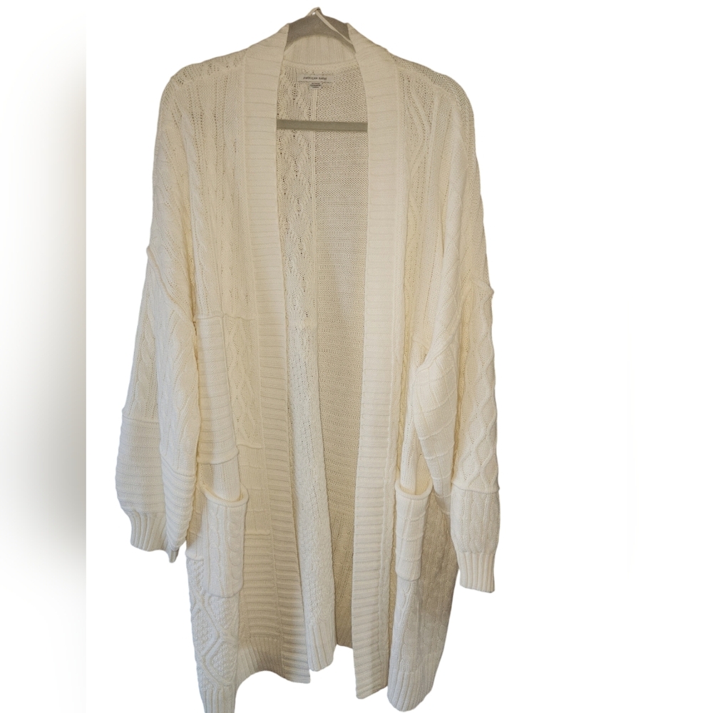AE Oversized Cream Duster Cardigan